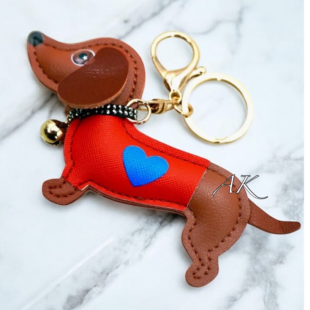Dachshund Bag Charm Keychain 🐾 Doxie Wiener